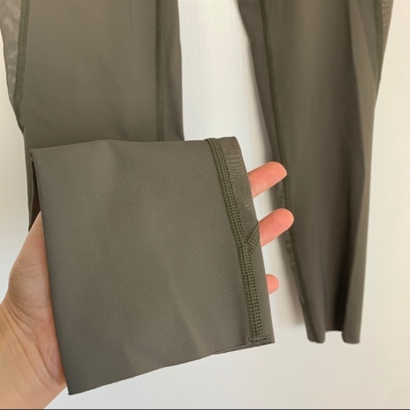 Aerie Offline Goals High Waisted Pocket Dark Green Full Length Leggings - Picture 13 of 15